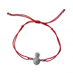 Sparkle Pineapple Red Thread Bracelet
