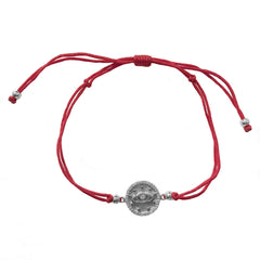 Evil Eye Texture Stars Disc Red Thread Bracelet