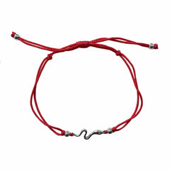 Snake Bezel Red Thread Bracelet