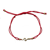 Snake Bezel Red Thread Bracelet
