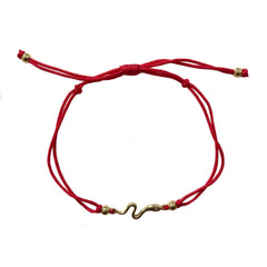 Snake Bezel Red Thread Bracelet