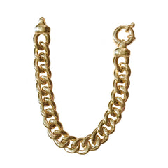 Sterling Silver Thick Cuban Link Chain Bracelet