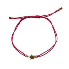 Starley Plain Star Red Thread Bracelet