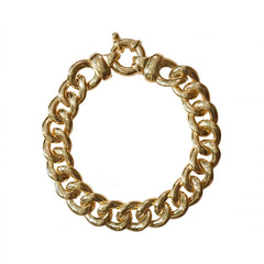 Sterling Silver Thick Cuban Link Chain Bracelet