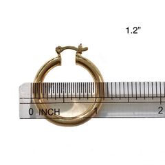 Gold Filled Tube Clasp Hoops