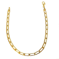 18K Gold Filled Flat Paperclip Chain Anklet