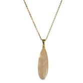 Gold Filled Teardrop Gemstone Necklace