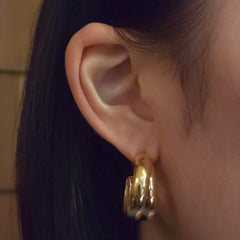 18K Gold Filled Double Hoops