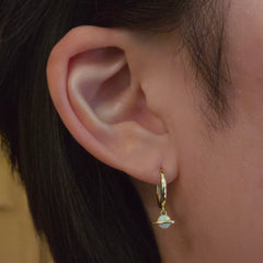 Opaline Saturn Huggie Earrings