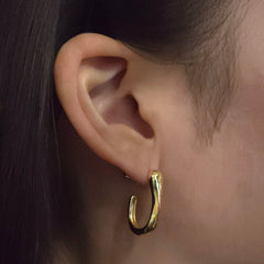 Gold Filled Molten Hook Hoop Studs