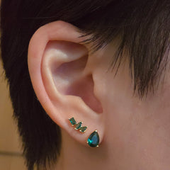 Prong Teardrop Birthstone Studs