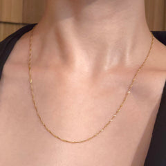 Sterling Silver Singapore Chain Necklace 20”