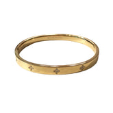 Stainless Steel Flora Thick Bangle