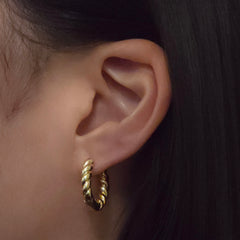 Gold Filled Twist Huggies