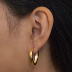 Gold Filled Pointed Huggie Hoop