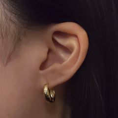 Agatha Gold Filled Thick Huggies