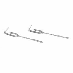 Kory Bar Sparkle Silver Post Earrings