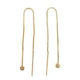 Amy Solo Bezel Threader Earrings