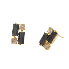 Karen Birthstone Baguette Deco Studs