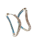 Karen Birthstone Inside Out Wavy Hoops
