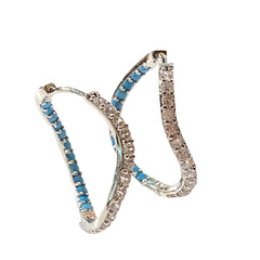 Karen Birthstone Inside Out Wavy Hoops