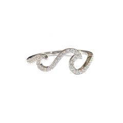 Wave Double Sparkle Ring
