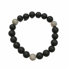 Joellery Beaded Onyx Bracelet