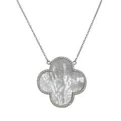 Flora Mother of Pearl Extra Large Pendant Necklace
