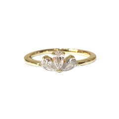 Geovana Clear Teardrop Ring