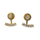Jacklyn Mini Swing CZ Jacket Earrings