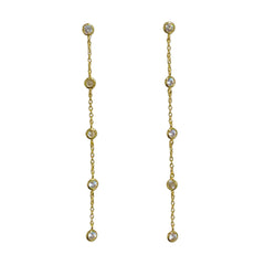 Amy Bezel Drop Earrings