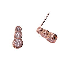 Amy Triple Bezel Studs