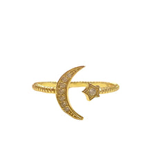 Starley Moon Star Ring