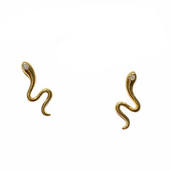 Sterling Silver Snake Studs