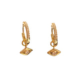 Sterling Silver Evil Eye Huggies