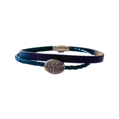 Vine Branch Charm Leather Bracelet