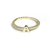 Initial Sparkle GOLD Ring