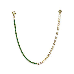 Amy Mixed Media Paperclip Link Tennis Bracelet