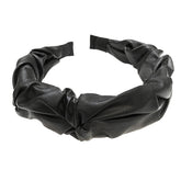 Krista Ruffled Leather Headband