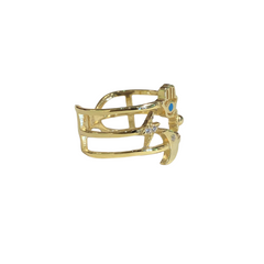 Spiritual Protection Hamsa Moon Ring