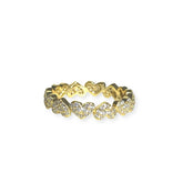 Amore Sparkle Heart Eternity Band Ring