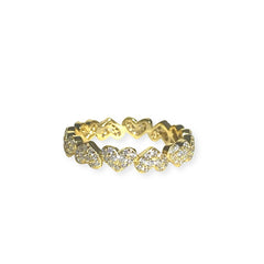 Amore Sparkle Heart Eternity Band Ring