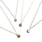 Initial Round Pendant Necklace