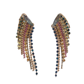 Karen Angel Wing Draped Statement Earrings