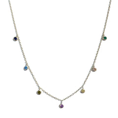 Amy Dainty Bezel Rainbow Choker