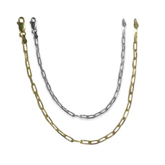 Sterling Silver Paperclip Chain Link 7” Bracelet