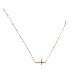 Sideways Small Cross Bracelet