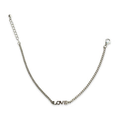 Love Block Script Cuban Chain Bracelet