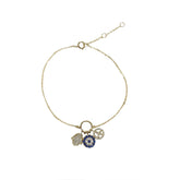 Evil Eye Peace Hamsa Charm Bracelet