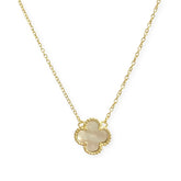 Flora Bezel Mother of Pearl Medium Necklace